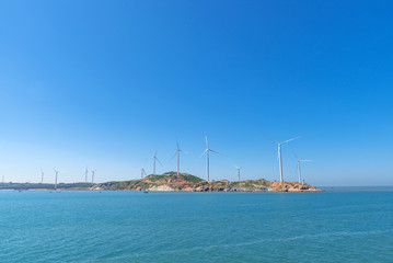 Fototapeta premium Blue sky and sea on the island