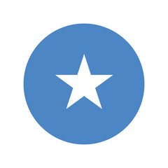 Somalia flag in round button of icon. flag logo of Somalia emblem isolated on white background, Somalia national concept sign, Vector illustration.