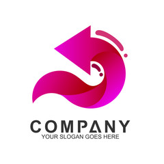 twist arrow logo, fast motion vector, delivery service icon, speed arrow, travel and transportation symbol, media tech logo design, abstract arrow business logo template