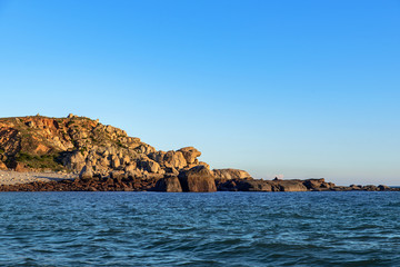 Blue sky and sea on the island