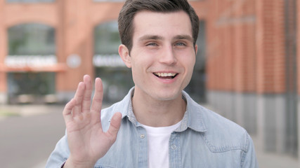 Online Video Chat by Young Man