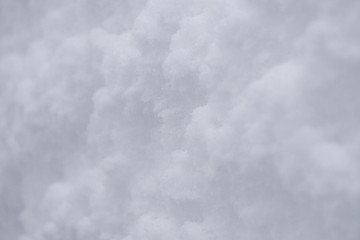 Closeup of freshly snowed up field snow