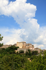 Fototapeta na wymiar Bomarzo (VT), Italy - May 15, 2016: View of Bomarzo Town, Viterbo, Lazio, Italy
