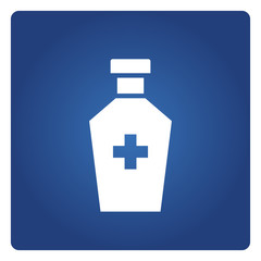 cleaning gel spray or dispenser, medical bottle symbol