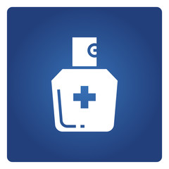 Obraz premium cleaning gel spray or dispenser, medical bottle symbol