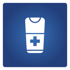 cleaning gel spray or dispenser, medical bottle symbol