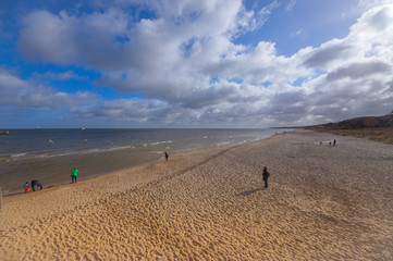 Baltic Sea, Usedom Island, winter, morning. Pictures of carefree life, practically just a few hours before the corona virus crisis changes everyone: the island is now closed. Fear instead of joy.