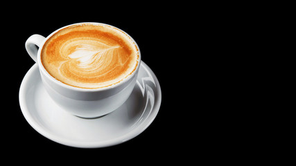 White coffee cup with heart symbol