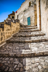 Alleyway. Sassi of Matera. Basilicata. Italy.