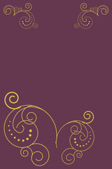 Retro vintage style illustration. Luxury decoration design. Floral background. Wedding floral decoration. 
