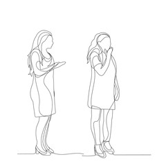  one line drawing of woman friend