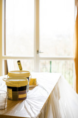 Painter tools, renovation in home