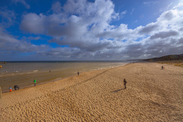 Baltic Sea, Usedom Island, winter, morning. Pictures of carefree life, practically just a few hours before the corona virus crisis changes everyone: the island is now closed. Fear instead of joy.