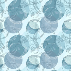 Circle bubbles pattern blue round
