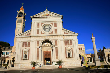 Arenzano (GE), Italy - December 30, 2017: The Shrine of the Infant Jesus of Prague Sanctuary, Arenzano, Genova, Liguria, Italy
