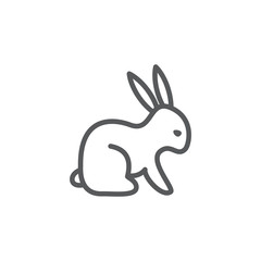 Rabbit line icon on white background