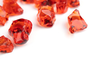 Macro photo of red gems stone