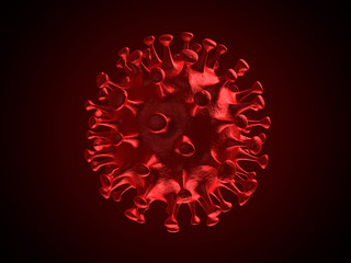 Coronavirus COVID-19, China virus, Bacteria, Dangerous, Threat, 3d rendering