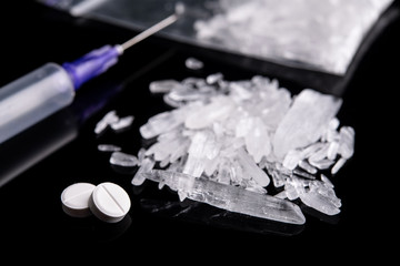 Heavy drug methamphetamine crystal - 330683142