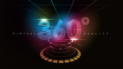 360 logo vector template modern design. - obrazy, fototapety, plakaty