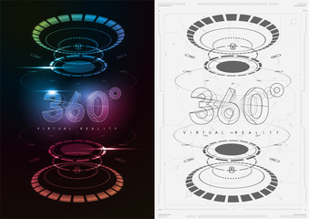 360 logo vector template modern design. Creative posters design.