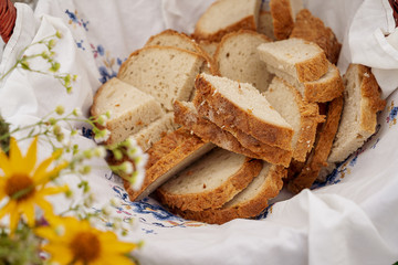 Bread baked by the peasants in Transylvania, Romania