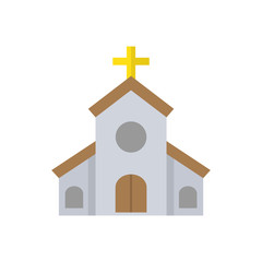 Church flat icon, religion building elements. Religious sign, a colorful solid pattern on a white background, eps 10