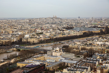 View of Paris city from Eiffel Tower