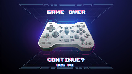 joystick with many buttons, Abstract gamepad art illustration. Creative vector layout for web and print.