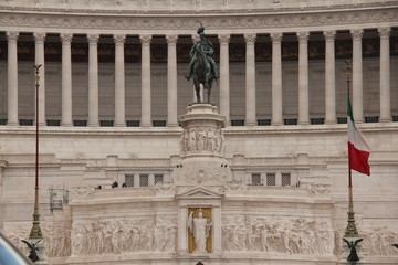 Equestrian Statue of Vittorio Emanuele Rome Near View