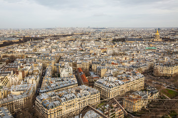 View of Paris city from Eiffel Tower
