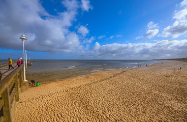 Baltic Sea, Usedom Island, winter, morning. Pictures of carefree life, practically just a few hours before the corona virus crisis changes everyone: the island is now closed. Fear instead of joy.