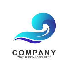 wave logo, water splash vector, abstract wave icon