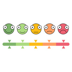Feedback design concept and emotions vector illustration