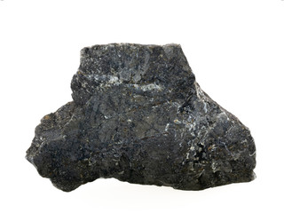 Fragment of granite isolated on white background, Clipping path.