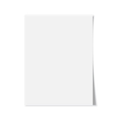 White paper sheet. Vector illustration.