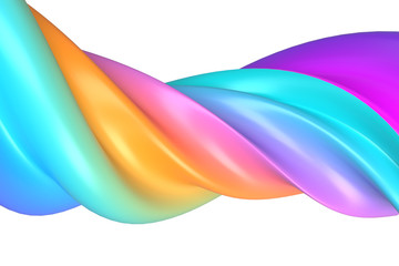 3d illustration of glossy rainbow marshmallow