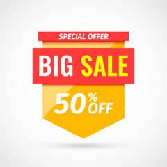 Big sale banner. Vector illustration.