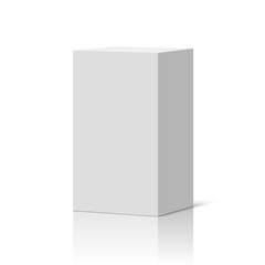 White box. Package. Vector illustration.