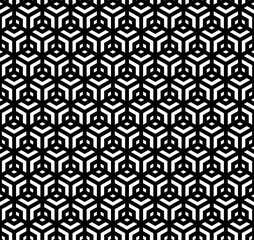 Seamless islamic arabic lattice of intersecting hexagons