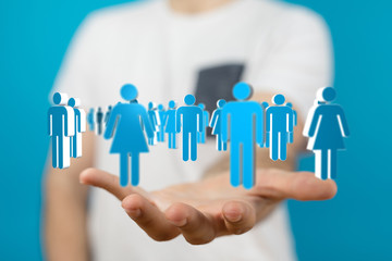 Concept of teamwork and partnership
