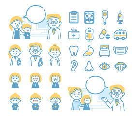 Pediatric medical material set