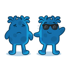 Alien crying and having fun with glasses