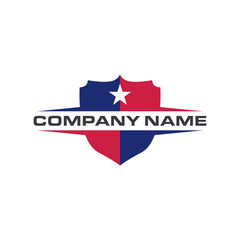 American Shield Logo Design Template