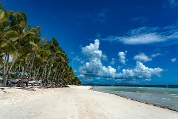 White sand tropical beach of Bohol, Philiipines