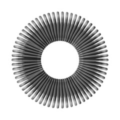 Vector design of coil and plastic sign. Graphic of coil and spiral vector icon for stock.