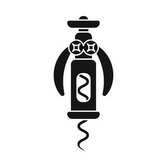 Isolated object of gimlet and metallic sign. Graphic of gimlet and bottle stock symbol for web.