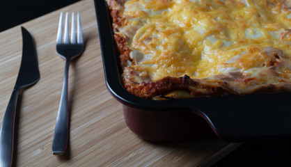 lasagna bolognese bechamel sauce classic italian family recipes for happiness festive recipes italian popular recipes mediterranean, leaves, grated, garnish, macro, dish, new, ragu, year, autumn, baki