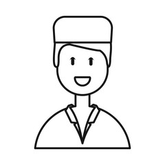 Isolated object of physician and portrait sign. Set of physician and ambulance vector icon for stock.