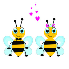 cute bee illustration nursery decor